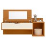 Penteadeira Suspensa Camarim com Espelho Blush Escrivaninha Maquiagem Premium Cor Cinamomo/off White - 9