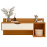 Penteadeira Suspensa Camarim com Espelho Blush Escrivaninha Maquiagem Premium Cor Cinamomo/off White - 7