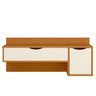 Penteadeira Suspensa Camarim com Espelho Blush Escrivaninha Maquiagem Premium Cor Cinamomo/off White - 6