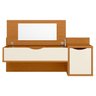 Penteadeira Suspensa Camarim com Espelho Blush Escrivaninha Maquiagem Premium Cor Cinamomo/off White - 8