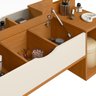 Penteadeira Suspensa Camarim com Espelho Blush Escrivaninha Maquiagem Premium Cor Cinamomo/off White - 5