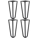 Ver imagem 1 de Kit 4 Pés de Metal 15 CM Hairpin Legs Mesas de Centro Puffs Preto