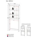 Ver imagem 3 de Armário Banheiro para Vaso Sanitário 2 Portas Nina Multimóveis Branco