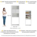 Ver imagem 2 de Armário Banheiro para Vaso Sanitário 2 Portas Nina Multimóveis Branco