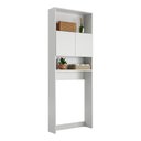 Ver imagem 4 de Armário Banheiro para Vaso Sanitário 2 Portas Nina Multimóveis Branco