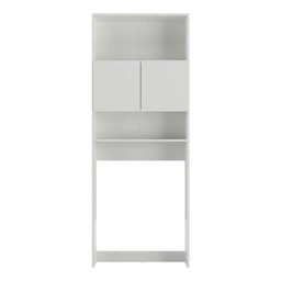 Armário Banheiro para Vaso Sanitário 2 Portas Nina Multimóveis Branco - 6