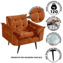 Ver imagem 2 de Poltrona Decorativa Opala Veludo Terracota Lilly Shop JM