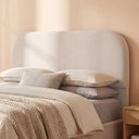 Ver imagem 2 de Cabeceira Cama Box Queen 160cm Orgânica Lanna W01 Bouclê Creme - Lyam Decor