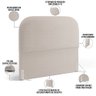 Cabeceira Cama Box Queen 160cm Orgânica Lanna W01 Bouclê Creme - Lyam Decor - 4