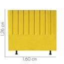 Ver imagem 2 de Cabeceira Estofada Carla 160CM Quenn Suede Amarelo - D A DECOR