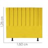 Cabeceira Estofada Carla 160CM Quenn Suede Amarelo - D A DECOR - 2