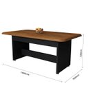 Ver imagem 4 de Mesa de Jantar Grande 160cm 6 Lugares para Cozinha e Salas de Estar