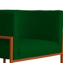 Ver imagem 6 de Poltrona Decorativa Luana Suede Verde Base Bronze - Fm