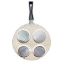 Ver imagem 3 de Frigideira 4 Ovos Multiuso Divisórias Antiaderente Grill Bege Stone