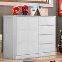Ver imagem 3 de Cômoda Infantil 2 Portas 4 Gavetas Lilly P04 Branco - Mpozenato