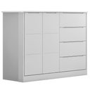 Ver imagem 1 de Cômoda Infantil 2 Portas 4 Gavetas Lilly P04 Branco - Mpozenato