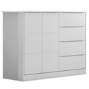 Ver imagem 3 de Cômoda Infantil 2 Portas 4 Gavetas Lilly P04 Branco - Mpozenato