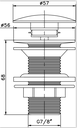 Ver imagem 3 de Válvula Click para Cuba Pia 7/8 Redonda Fechamento Total Cromado Brilhante Metal Premium