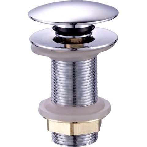 Válvula Click para Cuba Pia 7/8 Redonda Fechamento Total Cromado Brilhante Metal Premium