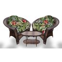 Ver imagem 1 de Conjunto de Poltronas Fibra Sintética 19 - 2 Poltronas + 1 Mesa Centro - Tecido Saquarema