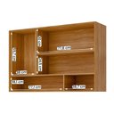 Ver imagem 3 de Armário Aéreo Celeste 120 Cm com 3 Portas Cinamomo/platina