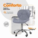 Ver imagem 4 de Cadeira Office Eiffel Slim Oficial Giratória - Cinza - 2