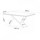 Ver imagem 4 de Mesa de Jantar 6 Lugares Mira Mel/Veludo Rosa/Off White - Viero Móveis