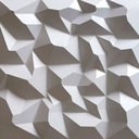 Ver imagem 2 de Kit 10 Placas Revestimento de Parede PVC 3d Diamante 50x50cm Branca