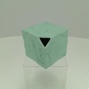 Ver imagem 5 de Vaso Decorativo Enfeite Casa Cubo Home&Co Resina 16x20x20cm Verde