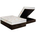 Ver imagem 1 de Cama Box Baú Casal: Colchão Espuma Castor D28 Sleep Max Duplo + Base CRC Suede Brown(138x188)