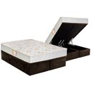 Ver imagem 2 de Cama Box Baú Casal: Colchão Espuma Castor D28 Sleep Max Duplo + Base CRC Suede Brown(138x188)
