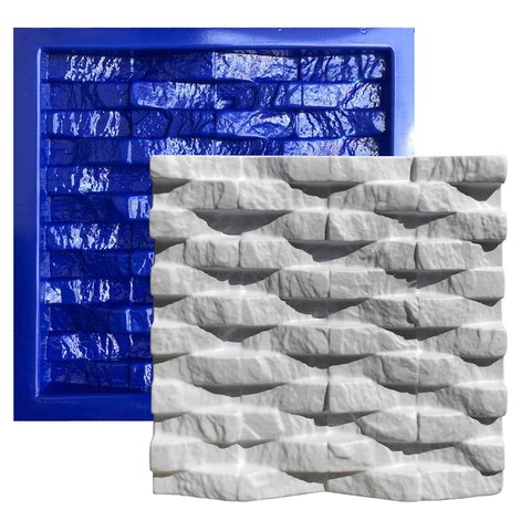 Forma 3D Gesso e Cimento ABS 1mm - Dunas pedra 30x30 cm