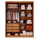 Ver imagem 3 de Guarda Roupa Casal Dante Plus 2 Portas 3 Gavetas Cinamomo - Novo Horizonte