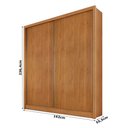 Ver imagem 2 de Guarda Roupa Casal Dante Plus 2 Portas 3 Gavetas Cinamomo - Novo Horizonte