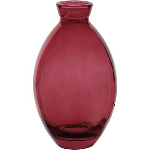 Vaso Garrafa Decorativo de Vidro Vinho 12x7x7cm Enfeite Sala Mesa Estante Flores
