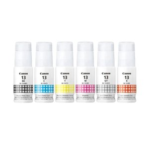Kit 6 Cores Tinta Canon Gi-13 Gi13 Original para Impressora Mega Tank G510 G610 G-510 G-610 6x60ml