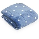 Ver imagem 2 de Cobertor Casal Toque de Seda Poá - Niazitex Azul/Branco