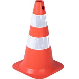 Cone 50Cm Laranja/Branco Refletivo Vonder - 1
