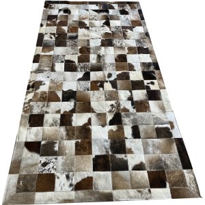Tapete de Couro Marrom Malhado Escuro 1,00x2,00 C/B Pç 10x10