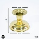 Ver imagem 4 de Castiçal Dourado de Latão Suporte 1 Vela Igreja Comum 6cm