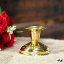 Ver imagem 5 de Castiçal Dourado de Latão Suporte 1 Vela Igreja Comum 6cm