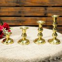 Ver imagem 7 de Castiçal Dourado de Latão Suporte 1 Vela Igreja Comum 6cm