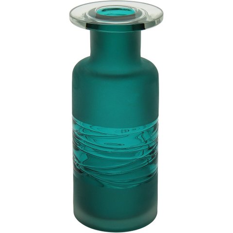 DUNA GARRAFA DECORATIVA 26x11x11cm VIDRO VERDE NH