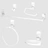 Kit Acessórios para Banheiro Sofisticato 5 peças Branco - 2