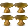 4 Puxadores Móveis Gaveta Ponto Redondo Furo Único 30mm:Dourado - 1