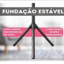 Ver imagem 3 de Arara Cabideiro Chao 9 Ganchos Mancebo Desmontavel Porta Roupas Bolsas Casa:Preto/U