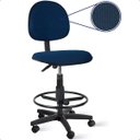 Ver imagem 2 de Cadeira Alta Executiva com Rodízios Azul Escuro