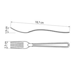 KIT - Jogo de Faca e Garfo Buzios 48 Peças em Aço Inox IBAG - Tramontina - 6