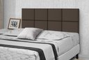Ver imagem 1 de Cabeceira Para Cama Casal Lisa 1,40 Estofada Suede Marrom - Rede Móveis