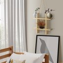 Ver imagem 2 de Sofá Cama Enjoy Mona Vintage em Madeira Maciça Imbuia Acompanha Nicho